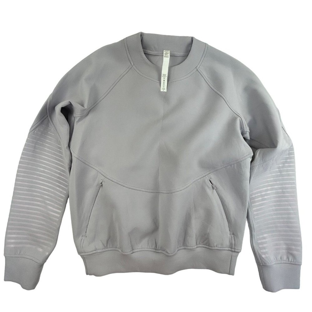 Lululemon Scuba Crewneck Lavender Pullover Size 6 Zip Pockets Long Sleeve Women